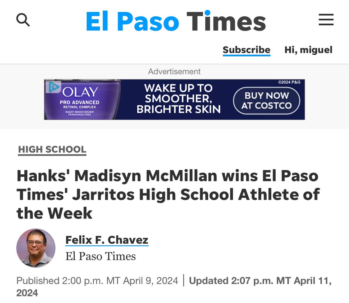 @J.M. Hanks Golf (@hanksgolf95) on Twitter photo Congrats Madi! You deserve the recognition. <a href="/Coach_Veliz/">Coach Scott Veliz</a> <a href="/RCadena2001LTD/">Ruben Cadena</a> <a href="/YISDAthletics1/">YISD Athletics</a> <a href="/JMHanksHigh/">J.M. Hanks High School</a> <a href="/HanksAthletics/">THE KINGDOM ATHLETICS</a> Congrats Madi! You deserve the recognition. <a href="/Coach_Veliz/">Coach Scott Veliz</a> <a href="/RCadena2001LTD/">Ruben Cadena</a> <a href="/YISDAthletics1/">YISD Athletics</a> <a href="/JMHanksHigh/">J.M. Hanks High School</a> <a href="/HanksAthletics/">THE KINGDOM ATHLETICS</a>