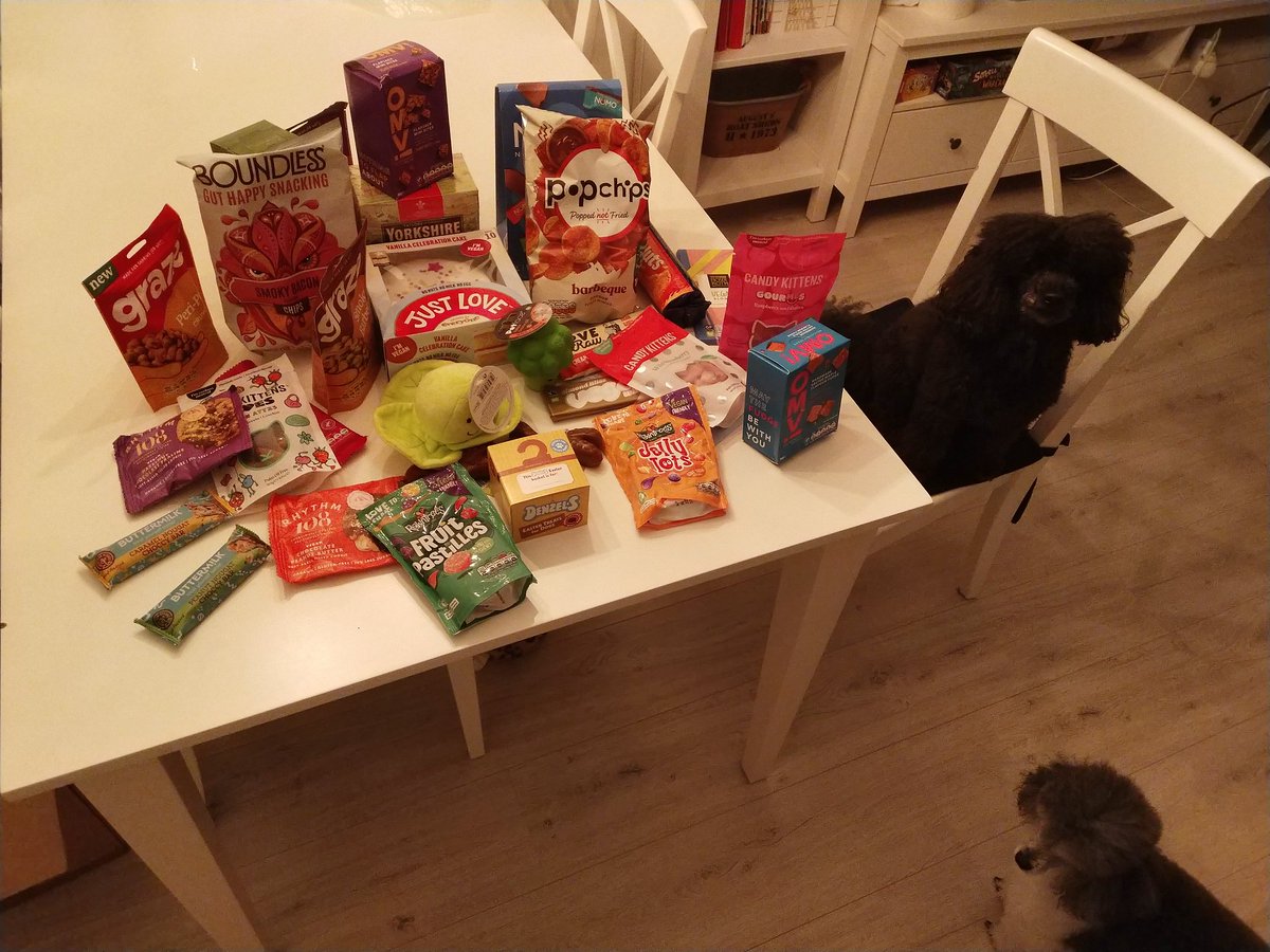 🚨  Airdrop from Brexit 🚨

Look what I lovely assortment of snacks and tea of course because brits... was shipped in from across the channel!

Thanks to <a href="/char_bone/">Charlotte 🦄🧚‍♀️</a> and <a href="/ChemInCode/">Mark Grace 🇮🇪</a> and <a href="/lula/">Lula</a> for the best goodies we could ever want. ♥️ Also they shipped a whole cake 🤯 5 more days