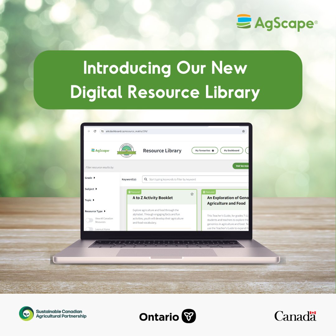 We are excited to launch our new and improved Digital Resource Library! Now, educators can find our educational resources faster than ever to introduce a wide range of agriculture and food topics to their students. Sign up today at ow.ly/6KPp50ReyIv @AITCCanada