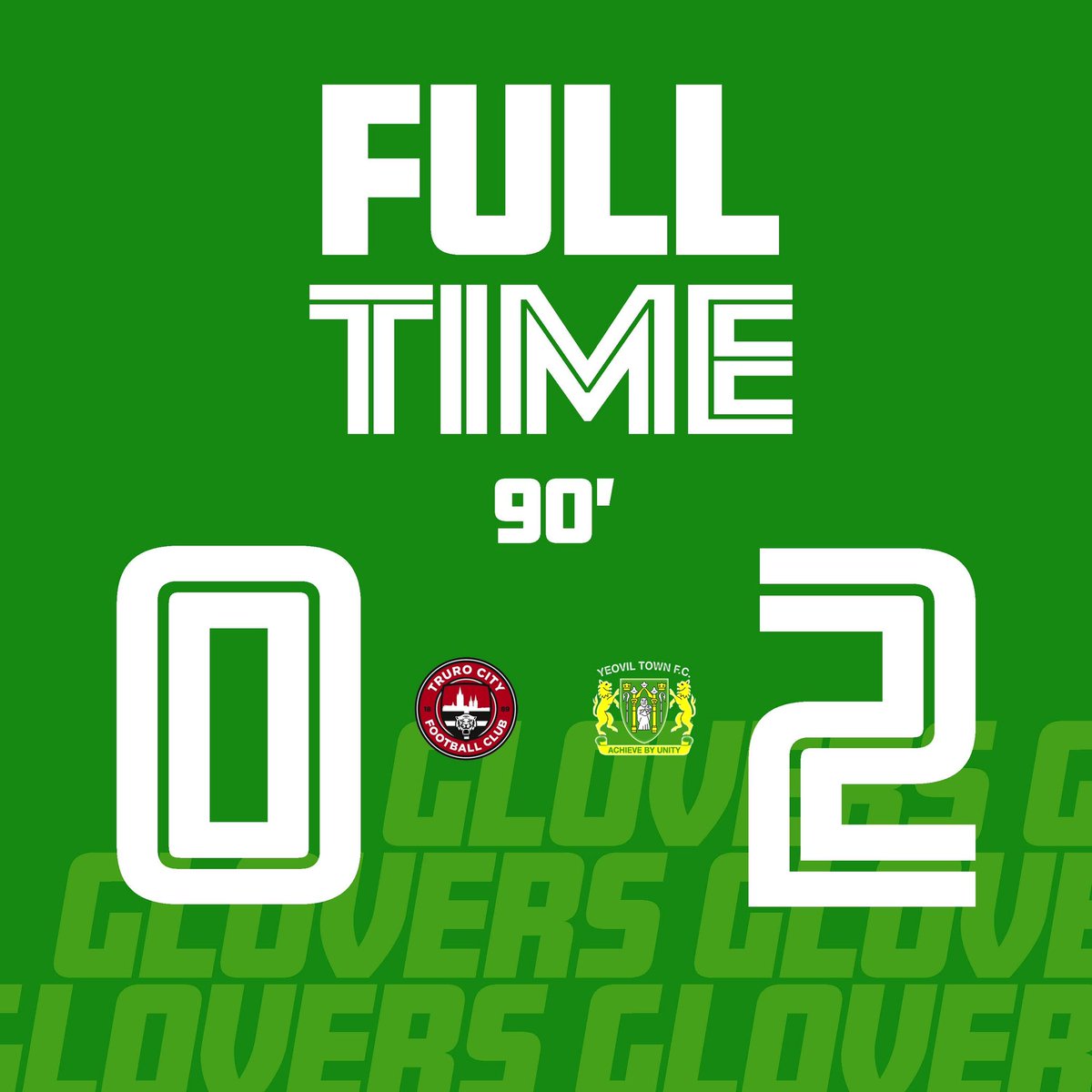 FT | Truro City 0-2 Yeovil Town TODAY IS OUR DAY!!!! #YTFC 💚