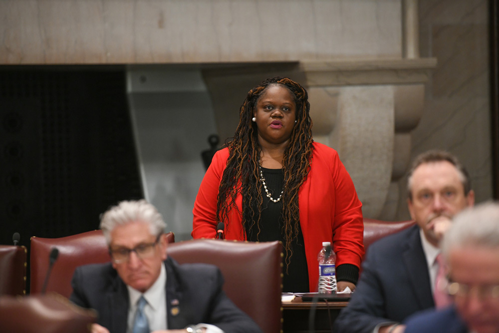 Honored to speak on the @NYSenate floor about my resolution declaring April 9, 2024, as Annual Delta Day in NY State. This resolution recognizes @dstinc1913's past, present, and future achievements in service, leadership, and advocacy. Watch here: bit.ly/watchwebb12