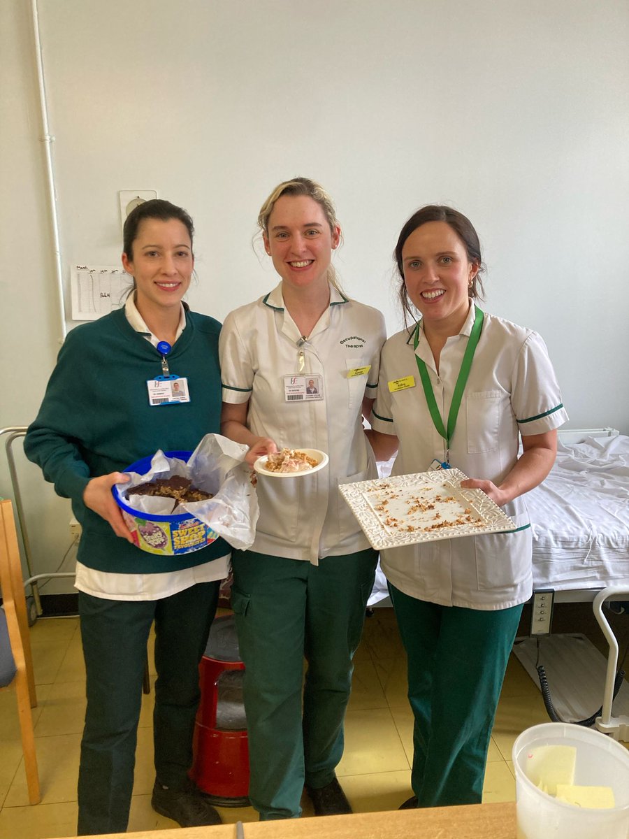CUH Occupational Therapy Department (@cuh_ot_dept) on Twitter photo Congrats to our April star baker <a href="/AislingDeasy1/">Aisling Deasy</a> and the runners up Suzanne and Leetha. Our year 2 students, whilst only on week 1, seem inspired to step up to the bake-off challenge before they leave us. <a href="/OsotUcc/">UCC OSOT Practice Education</a> <a href="/CuhStaffWell/">CUH Staff Wellbeing</a> #teambuilding Congrats to our April star baker <a href="/AislingDeasy1/">Aisling Deasy</a> and the runners up Suzanne and Leetha. Our year 2 students, whilst only on week 1, seem inspired to step up to the bake-off challenge before they leave us. <a href="/OsotUcc/">UCC OSOT Practice Education</a> <a href="/CuhStaffWell/">CUH Staff Wellbeing</a> #teambuilding