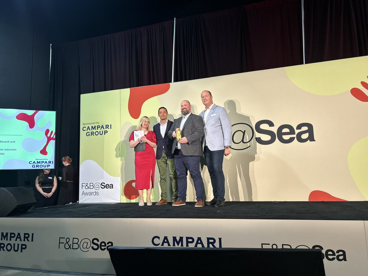 🌎 Most Sustainable F&B Programme Finalists:@CarnivalCruise ecTOTE, @HALCruise food sourcing & food waste reduction @RoyalCaribbean Win on Waste. 🏆 The winner is: @HalCruises 🌿🙌