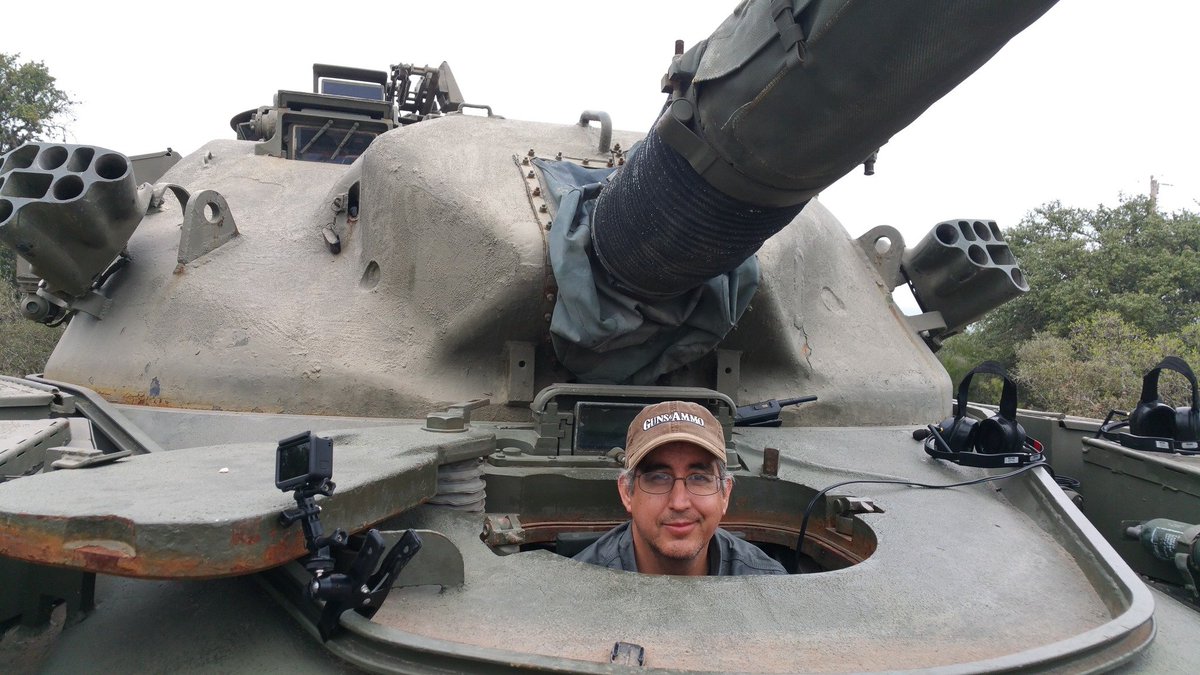 Can you ID the armored vehicle Firearms News Magazine Executive Editor David Fortier is getting ready to drive over a car with? It's a Cold War classic!