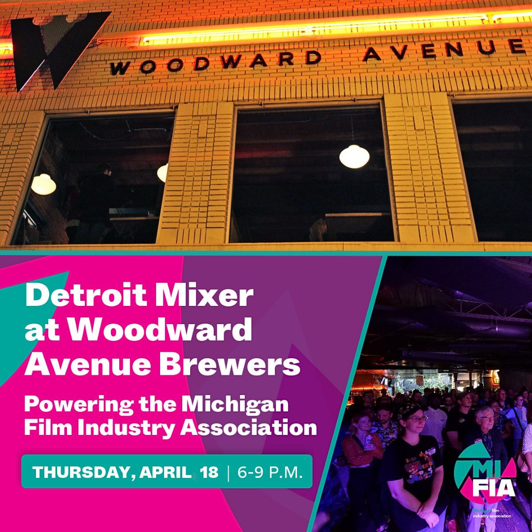 Join us at Woodward Avenue Brewers in Ferndale to support MiFIA &amp; the Multimedia Jobs Act! 

Help bring film, TV, commercial, corporate, &amp; music work to MI. $25 entrance includes 2 drinks &amp; presentations by MiFIA board members.

RSVP: mifia.org/events

#MultimediaJobsAct