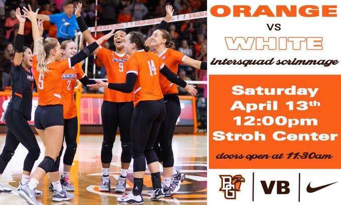 Reminder to come to our Orange vs White scrimmage THIS SATURDAY, April 13th! This is open to the public- doors by the Falcon statue open at 11:30am and first serve is at 12:00pm! Hope to see you all in the stands! Let’s go Falcons!

#AyZiggy || #BGVB24 || #BGWarriors || #DreamBiG
