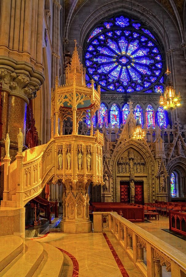 1. Cathedral Basilica of the Sacred Heart, Newark, NJ (1954)

On a par with Europe's Gothic wonders: equal in footprint to Westminster Abbey and taller than the Notre-Dame de Paris. And inside is convincingly medieval...