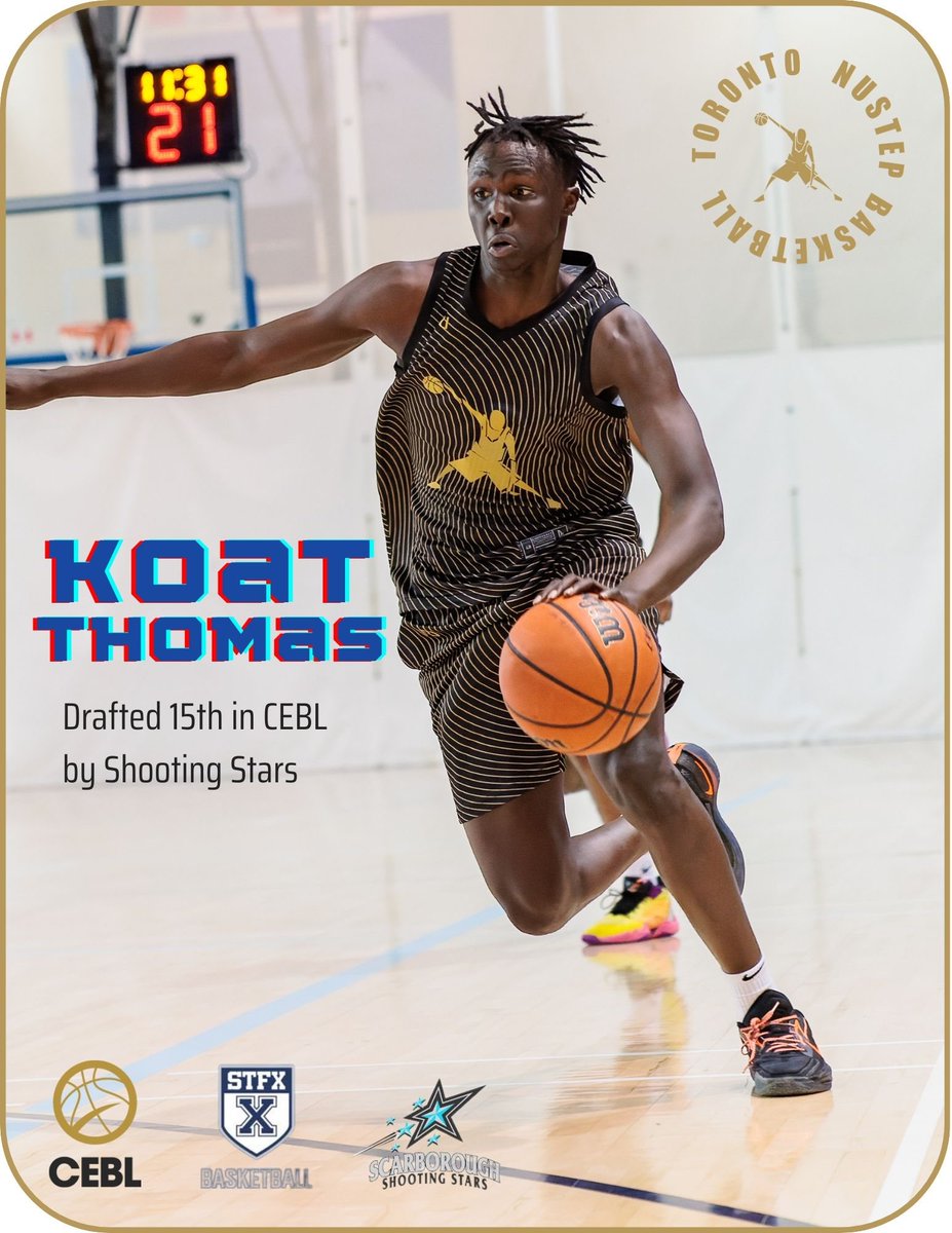 Big congratulations to NuStep alumni and current @stfxmbb (rookie of the year) @iamkoatthomas for being drafted by @scarboroughshootingstars in the @cebleague . Most humble kid you will ever meet.