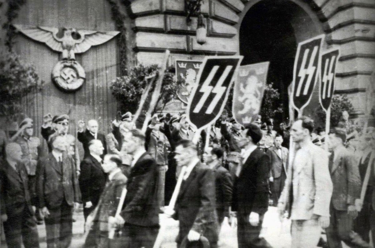 A Parade of Volunteers of the 14th Waffen Grenadier Division of the SS “Galicia”