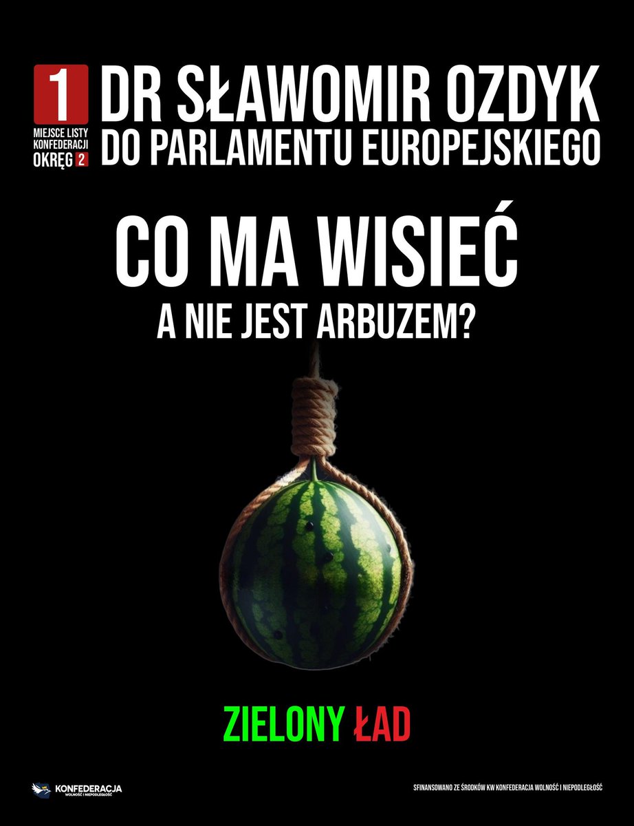 Z cyklu 'POWESIĆ ZIELONY ŁAD - czyli będziemy GŁODNI, NADZY, TRZEŹWI i BEZDOMNI': ❗️WYŁĄCZ TV - WŁĄCZ MYŚLENIE ❗️CHROŃ SIEBIE, RODZINĘ I MAJĄTEK ❗️DOŁĄCZ DO KONFEDERACJI @KoronyPolskiej ❗️PRZYSTĄP DO DRUŻYNY @GrzegorzBraun_ @Roman_Korona @Wlodek_Skalik @A_Zapalowski 👇