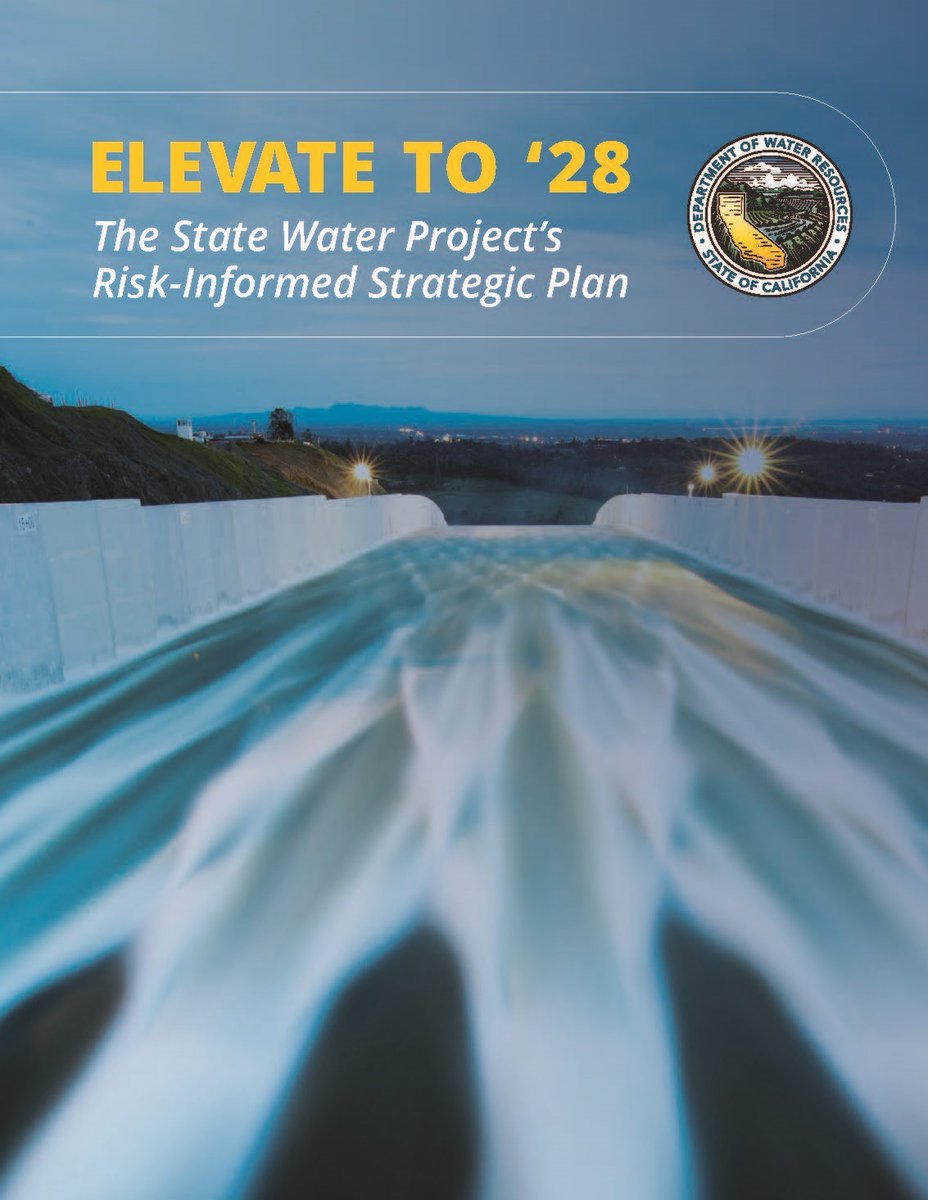DWR is committed to ensuring a reliable, sustainable, & resilient water supply for CA through 2028 & beyond. This is why we released the #StateWaterProject’s Risk-Informed Strategic Plan known as “Elevate to ’28.” Learn more at water.ca.gov/News/Blog/2024…