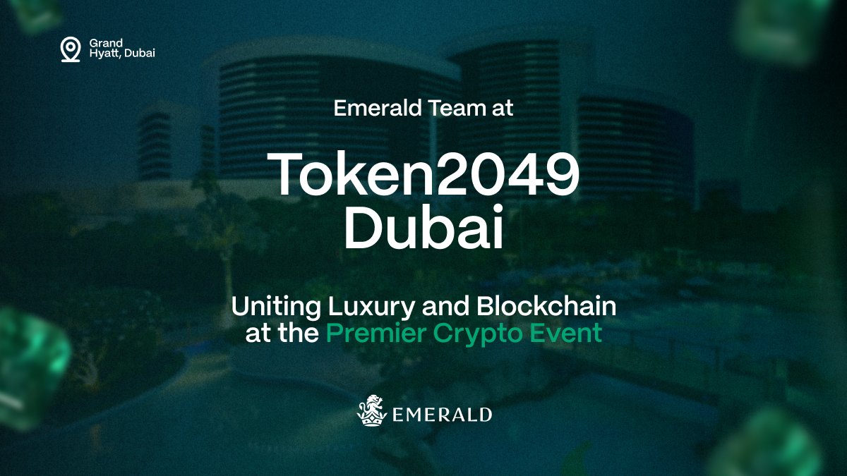 theemeraldco's tweet photo. Exciting news from The Emerald Company!
Our team, including Blake and Mike, who are currently in Colombia, will soon be heading to Dubai for the prestigious @token2049 event.
They will join Erik for meetings with partners and to engage with key figures in the blockchain space.

This is a pivotal moment for us as we showcase our innovation in integrating AI, web3, and Real World Assets (RWA) into the luxury emerald sector.

Stay tuned for updates straight from Dubai! #Token2049 #BlockchainInnovation #EMERALDinDubai