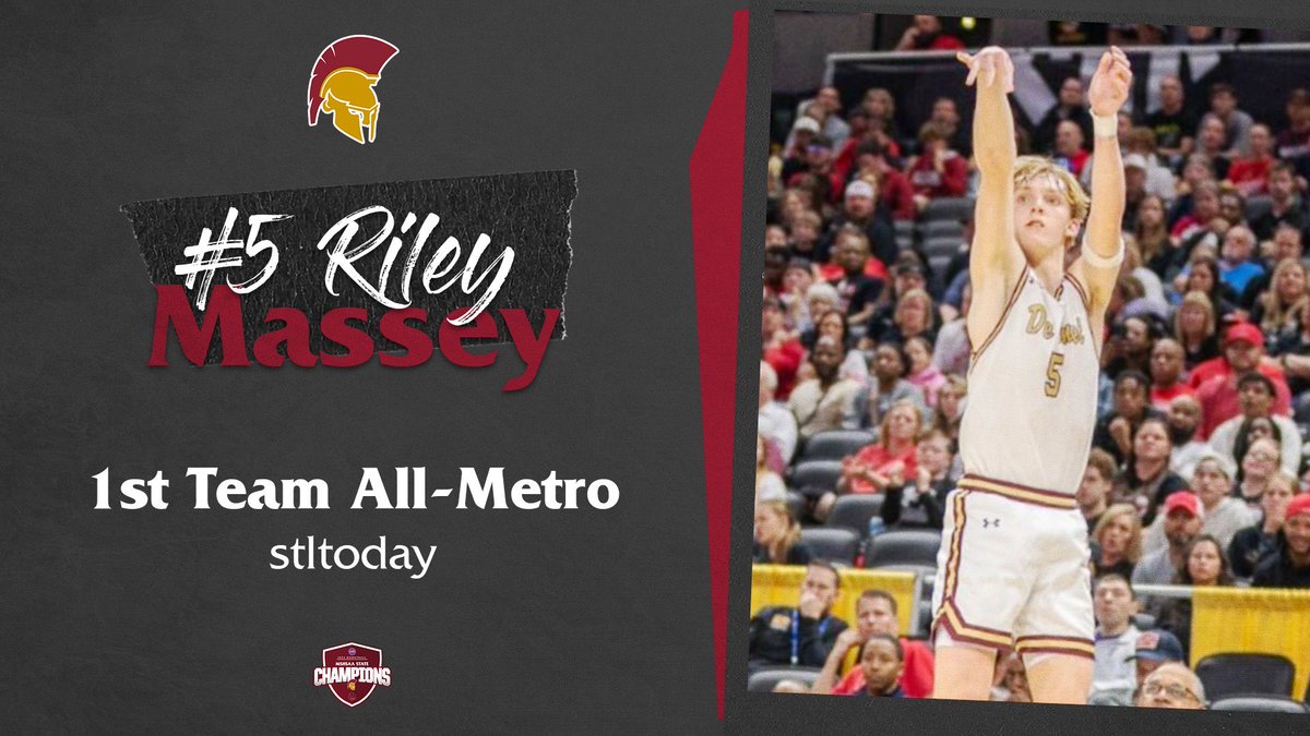 Congratulations to Junior ⁦@RileyMassey1511⁩ for being selected to ⁦@STLhssports⁩ 1st Team All-Metro. ⁦@DeSmetJesuitHS⁩