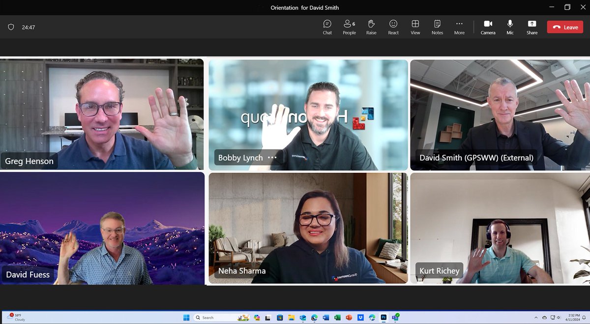 We were thrilled to have such a productive and amazing orientation call today, welcoming David Smith, Microsoft's Vice President of Worldwide Channel Sales, as the newest member of our Board of Directors. 

#HensonGroup #BoardOfDirectors #Microsoft #HensonGroup