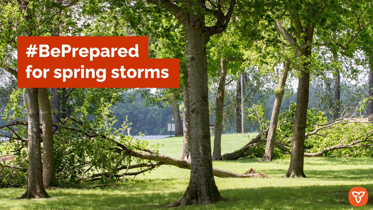 Extreme weather can happen at any time of year. This spring, #BePrepared for storms that may cause flooding, power outages or hazardous damage. Learn more: ontario.ca/EmergencyPrepa…