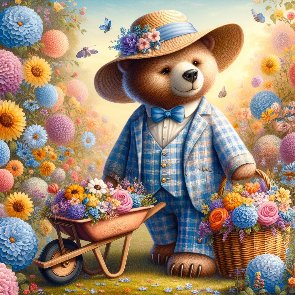 Embrace this day as an opportunity to reflect on your week's accomplishments and obstacles, working for personal development and for fresh beginnings. Let this #bear #gardener inspire you to cultivate your passions and watch them bloom brilliantly #Flowers #thursdayvibes #teens