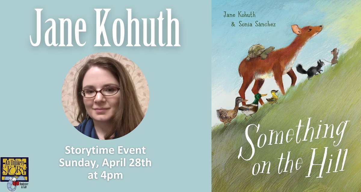 An Unlikely Story (@unlikelybkstore) on Twitter photo On Sunday, April 28th at 4pm, we will be hosting a Storytime and Craft Hour with <a href="/janekohuth/">Jane Kohuth</a>! For more details, click here: anunlikelystory.com/kohuth On Sunday, April 28th at 4pm, we will be hosting a Storytime and Craft Hour with <a href="/janekohuth/">Jane Kohuth</a>! For more details, click here: anunlikelystory.com/kohuth