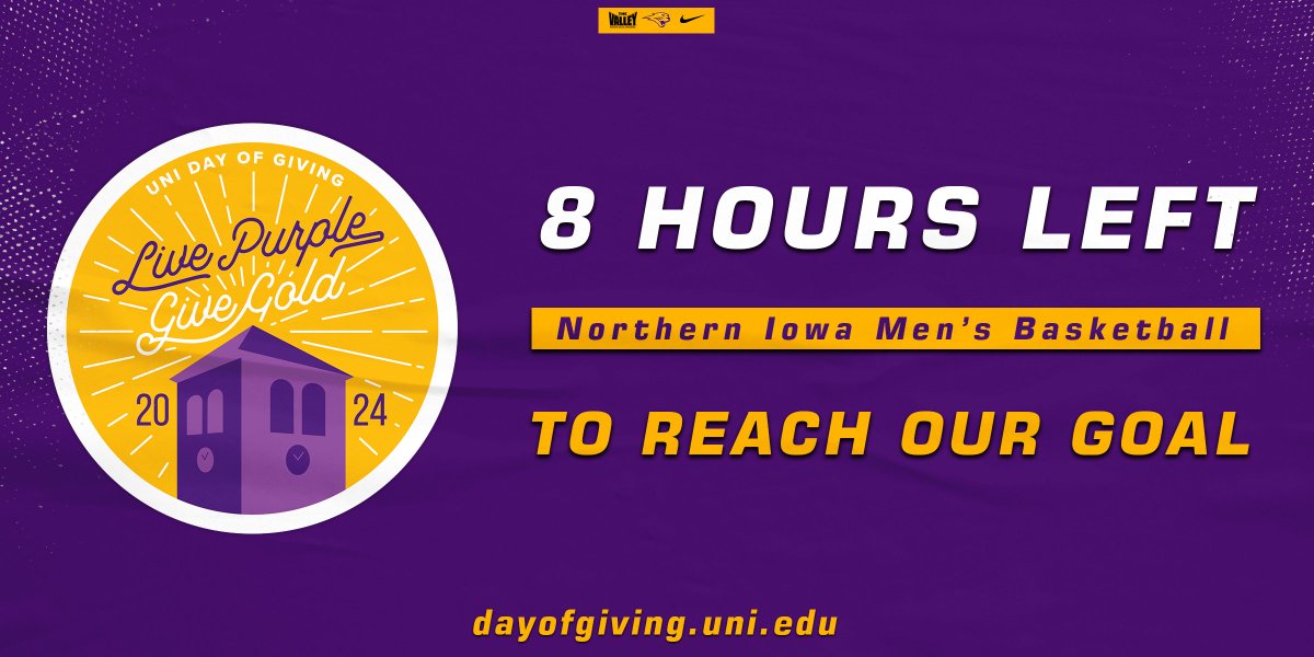 8 hours left to donate to our program as part of #LivePurpleGiveGold! 👉 Learn more or make your gift: givecampus.com/ijnacq #EverLoyal #1UNI