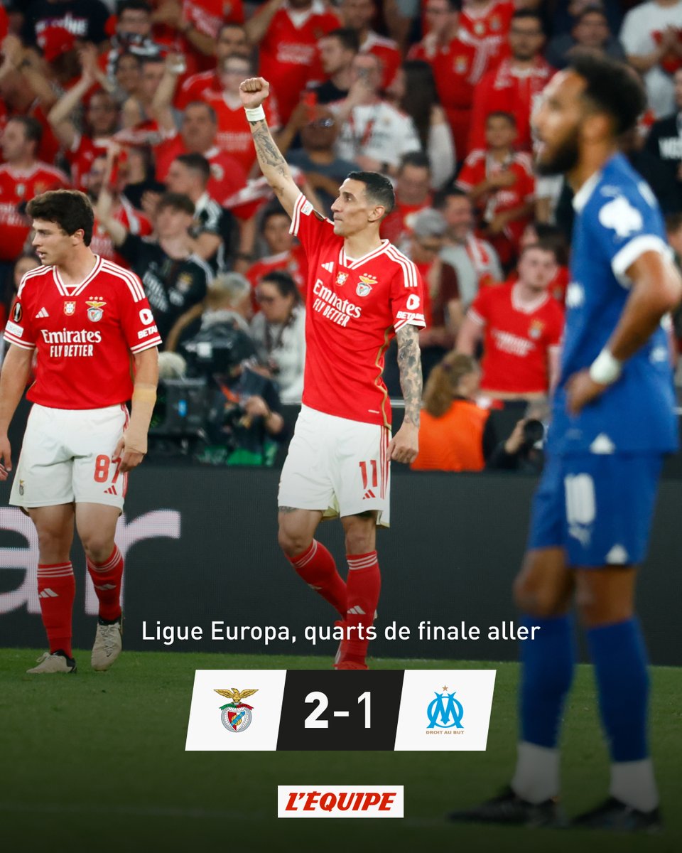 L'OM s'est incliné à Lisbonne en quarts de finale aller de la Ligue Europa, contre Benfica (1-2). Mais il conserve ses chances de qualification pour les demies. ow.ly/z0OH50RezgP #SLBOM