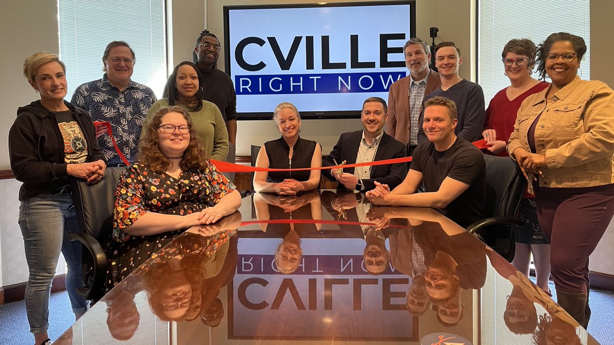 . @cvillerightnow is a new, hyperlocal online news source featuring all the latest stories in #Charlottesville and #AlbemarleCountyVA. We joined the team for a ribbon cutting to celebrate the launch of CvilleRightNow.com. #localnews #cville #ribboncutting
