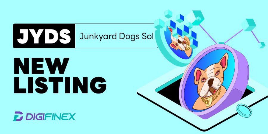 3rd CEX listing announced, #18 Globally on Coingecko. JYDS, Welcome to DigiFinex Junkyard Dogs SOL is a Next-GEN meme project building Defi and AI applications. Presale is Live 🟢 Website: jyds.tech DAPP: jyds.tech/bank/ AI: chat.jyds.tech…