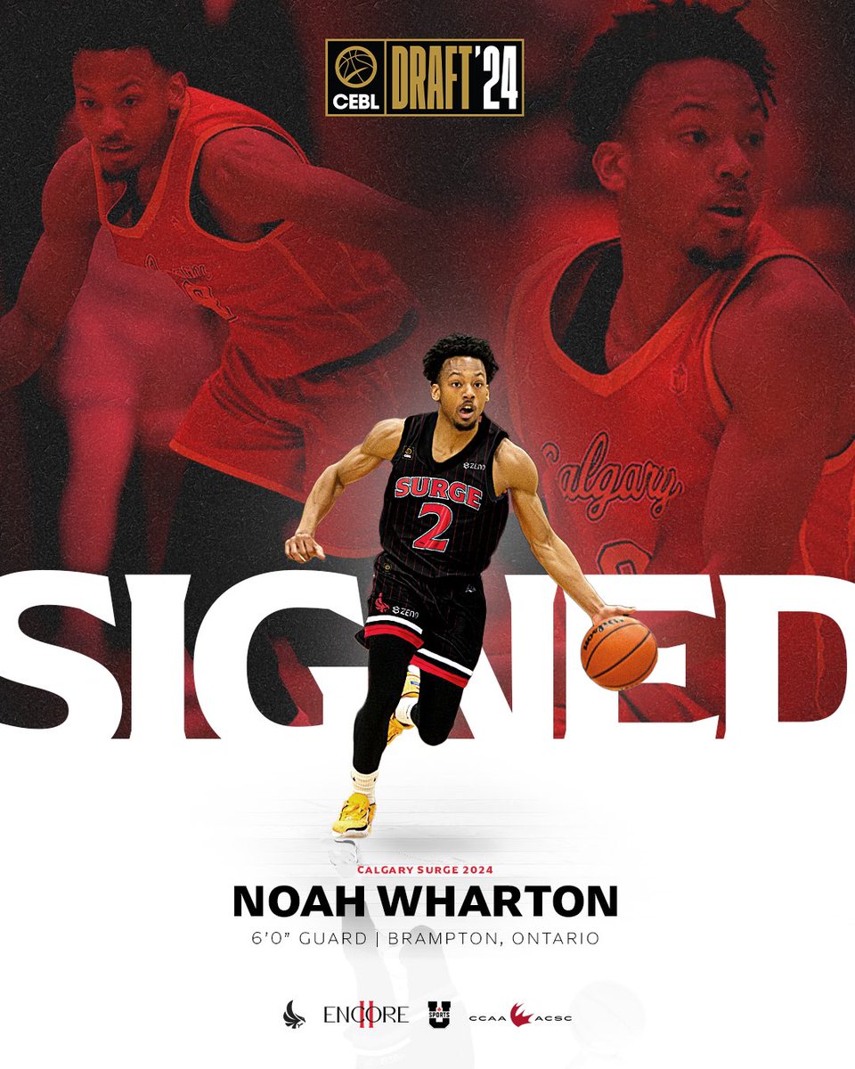 HISTORY MADE‼️ Noah Wharton's signing with the @CalgarySurge of the @CEBLeague makes him the first @Ridley_College graduate to play professional basketball in North America! #TigerPride