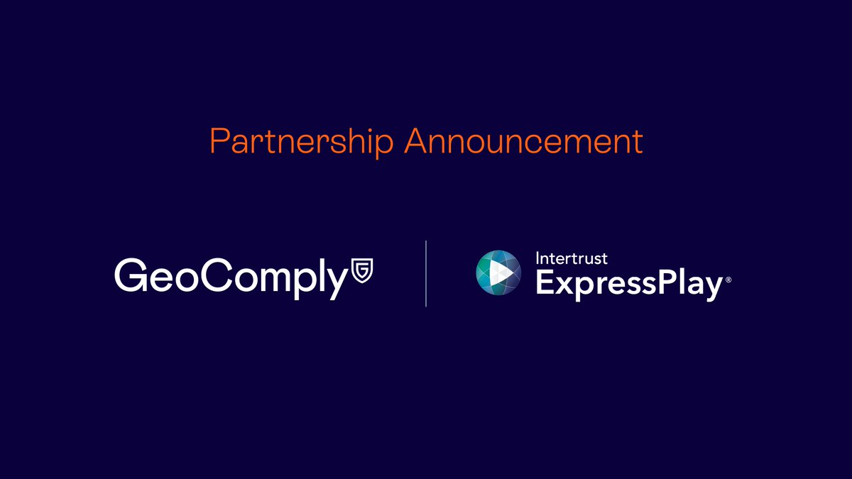 🤝We’re excited to announce @GeoComply’s partnership with @Intertrust | @ExpressPlayDRM to: 🔒Enhance digital content security 💰Reduce revenue loss from piracy 📝Ensure compliance with licensing agreements ➡️ Full press release: geocomply.com/news/intertrus… #partnership #media