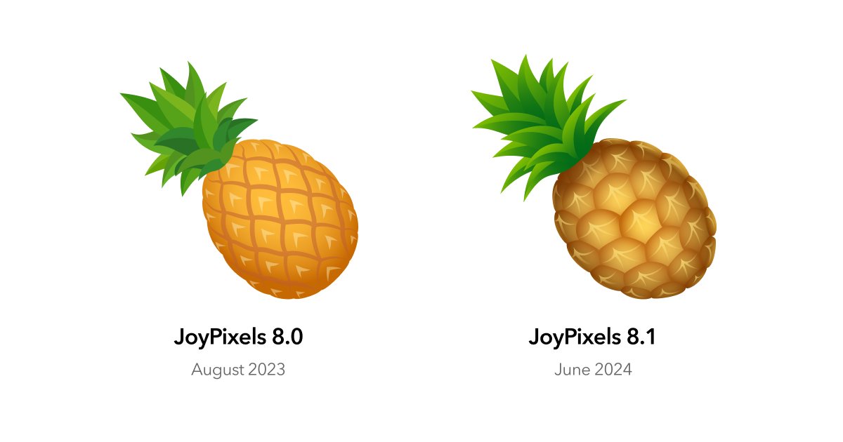 🍍 Take a trip to the tropics with our new Pineapple emoji! Coming June! 💛💚