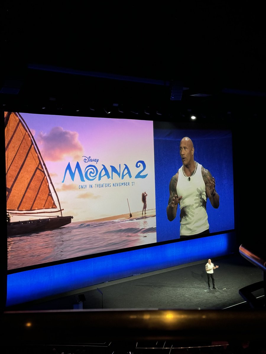 THE ROCK IS IN THE BUILDING! 

#CinemaCon #Moana2