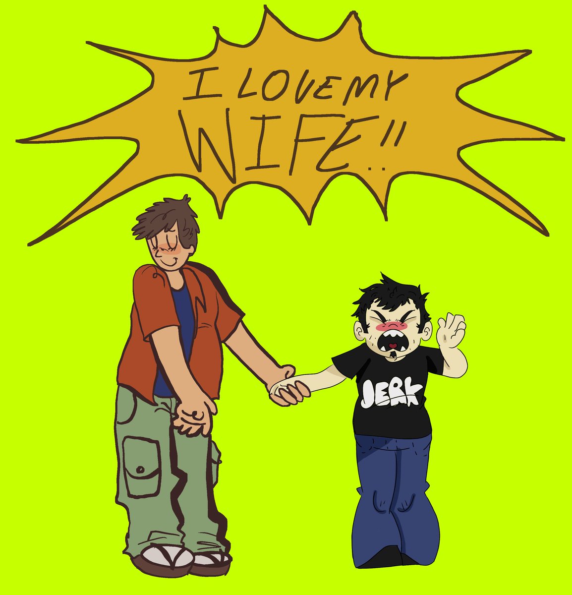 CHAT!!!? ART COLLAB WUTH @SweatyLampshade!?(!!!?(!!! #jerktwt #danvs #buddyshipping #art