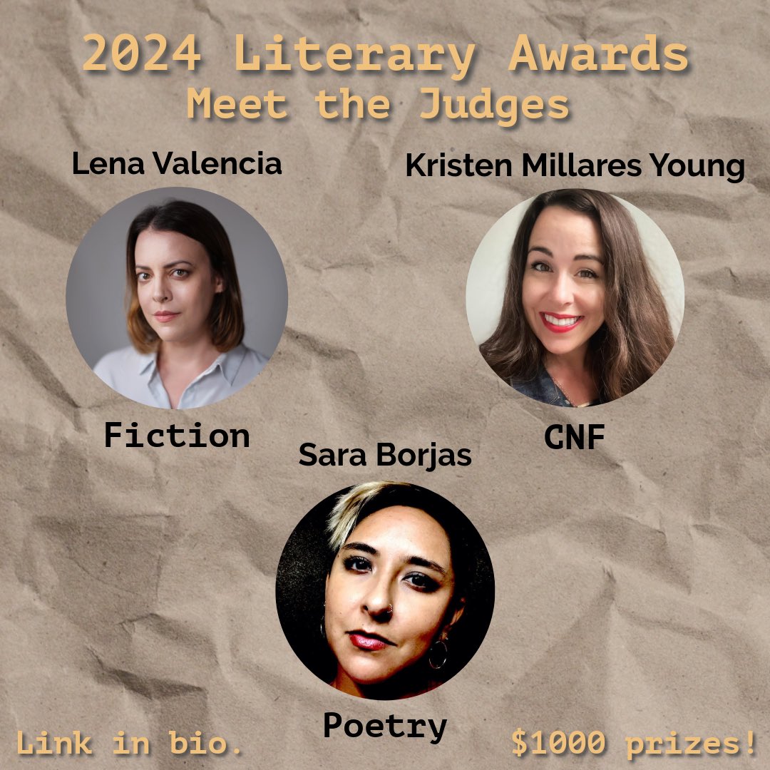 Send these amazing judges your work!!
Deadline is approaching April 30th!!@SaraBorjas3 @kristenmillares @lenavee