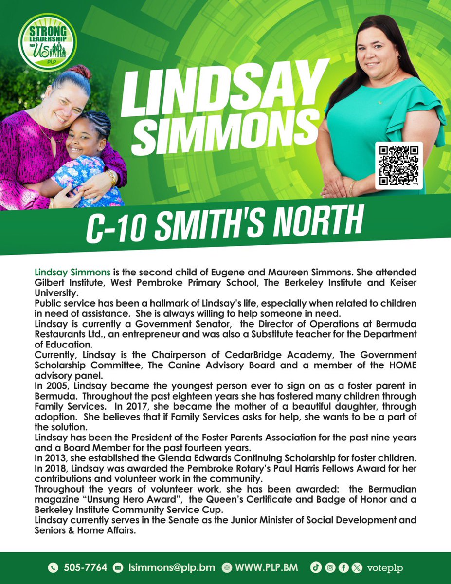 Read more about Senator Lindsay Simmons our hard-working candidate for C-10 Smith's North.