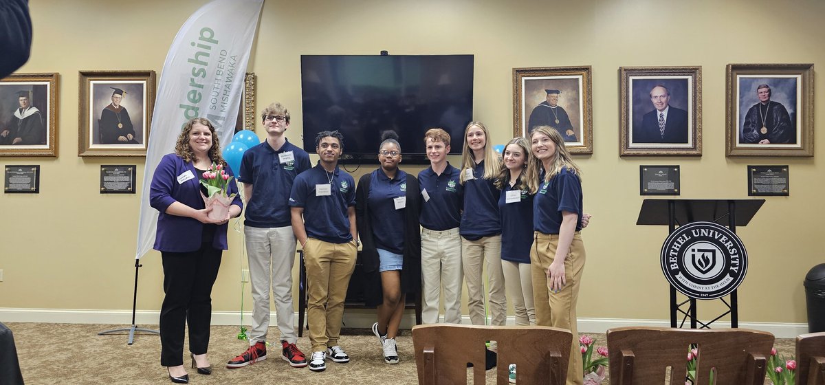 Today, I was given the opportunity to watch two amazing @SBRileyhigh Scholars, Morgan Wittrock & Molly VanDriessche, present about their field work with the South Bend Mishawaka Youth Leadership cohort 31. Emma Ring is also part of this cohort but was out sick. #GoWildcats