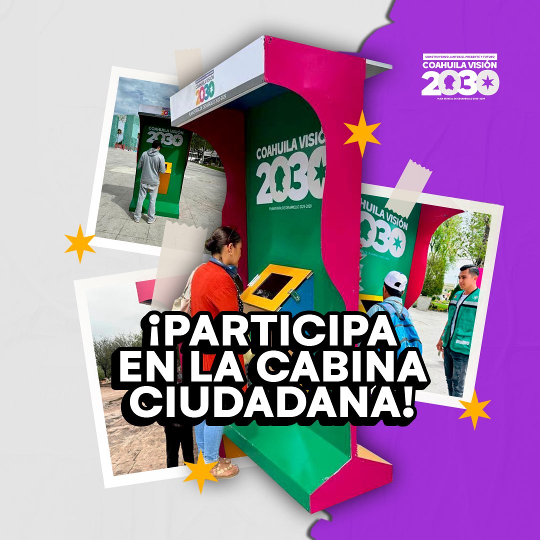 GobDeCoahuila's tweet photo. Estamos recorriendo las 5 regiones de #Coahuila. Participa con tu propuesta en video en nuestra cabina ciudadana. ¡Tu voz es importante para nosotros! https://t.co/PNkfTHVKD7