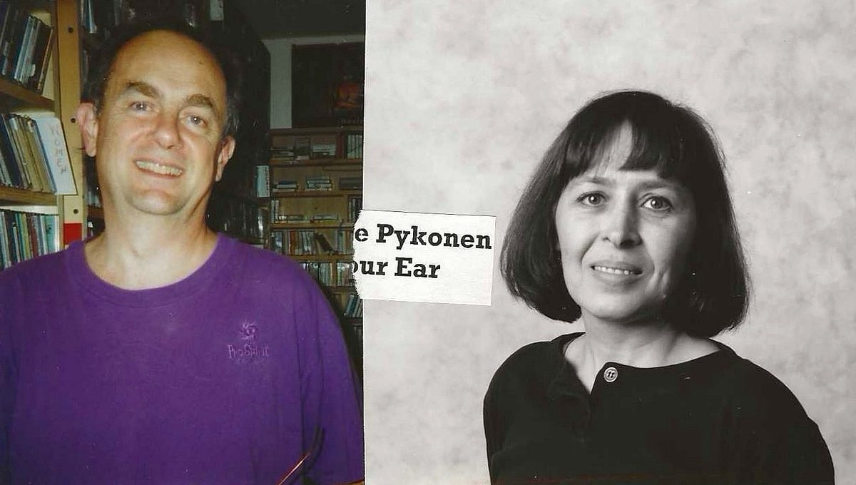 Love at first... 👀 ear? Sweethearts of the Radio Jackson Buck (Freewheelin') and Angie Pykonen (In Your Ear & BoD) are sonic examples of how community radio brings folks together. Jackson is in the Music Library (1998), and the lovely Angie poses for a classic headshot (90s).