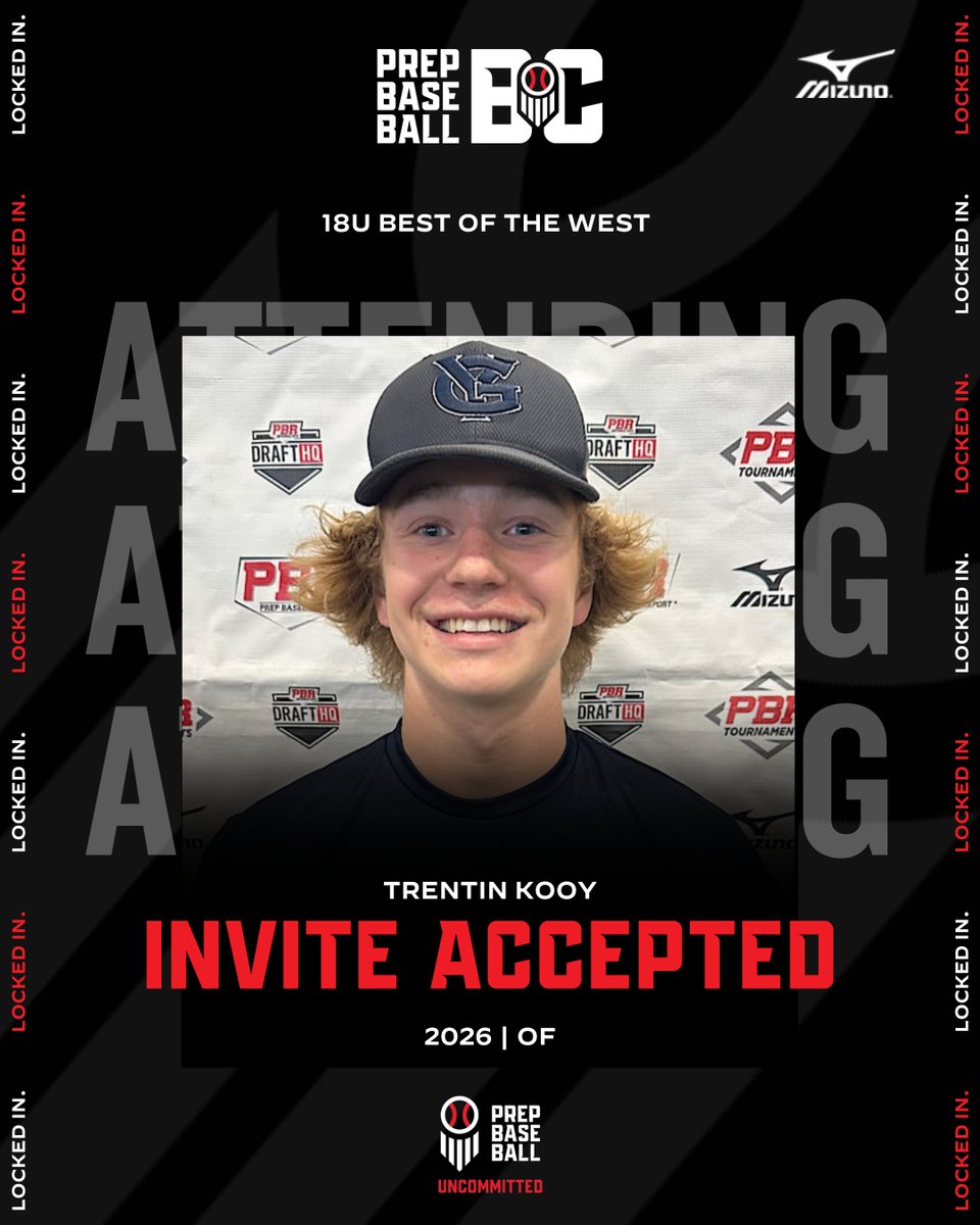 🏔️𝐈𝐍𝐕𝐈𝐓𝐄 𝐀𝐂𝐂𝐄𝐏𝐓𝐄𝐃🏔️ See you in BC, @TrentinKooy. 🤝 Former Junior Future Gamer. Prep Baseball Canada 𝚇 Best of the West