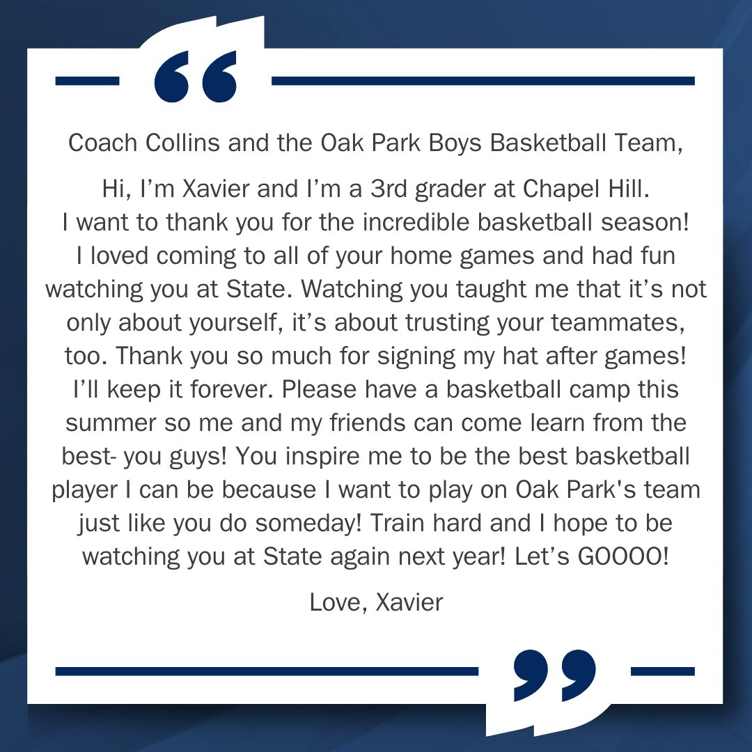 SHOUT OUT to Sherron Collins, the boys' basketball coach at @Northmen_OPHS! We recently received a letter from a 3rd grader at @ChapelHillNKCSD, highlighting the positive impact you + the team have made. Keep up the fantastic work, Coach Collins and team! #NKCChampion