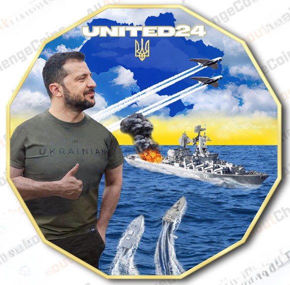 📣 Coin Reveal 📣 Final proof of our officially approved @U24_gov_ua challenge coin! Concept by myself, @Barnett_556 @LawCallCB. Design skillfully executed by @Cindy_Vasko A little over 100 will be available for auction. It's almost time to rage donate for @U24_gov_ua !