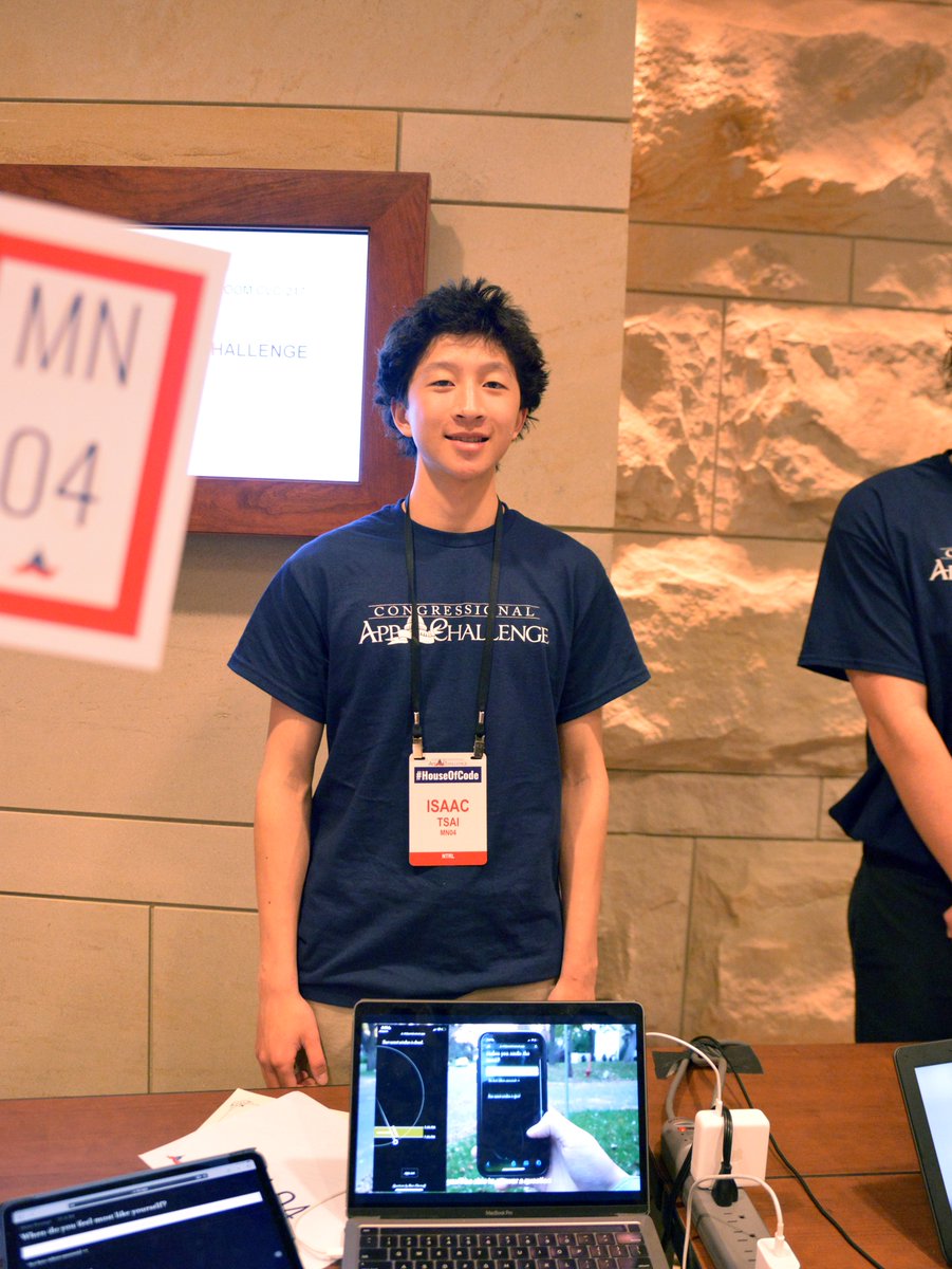 MN04’s 2023 Congressional App Challenge winner is Isaac Tsai, whose app NTRL seeks to create space for students to have thoughtful conversations. As the winner, Isaac is visiting D.C. for the #HouseOfCode reception to demo his app at the Capitol. Congratulations & welcome, Isaac!