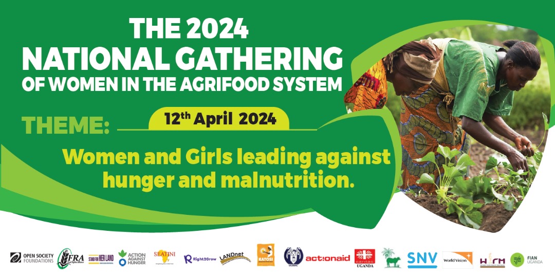 We are set for the 2024 National gathering of women in the Agrifood System.

Theme: 'Women and girls leading against hunger and malnutrition'

#WomenLeadAgainstHunger2024

@OpenSociety  @WorldVisionUg  @SNV_Uganda @FianUganda @actionaiduganda @iamCARITAS @Right2Grow_UG @UG_WLRM