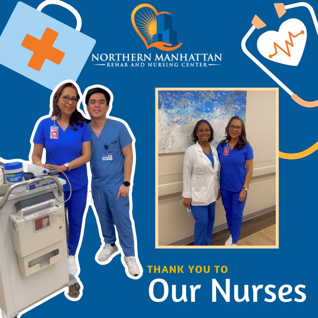 Our dedicated staff and nursing supervisor ensure top-notch care with each medication administered. 💊 Their expertise and commitment to our residents' well-being shine bright every day at Northern Manhattan! 💙 #QualityCare #CompassionateTeam #NMRehabNursing