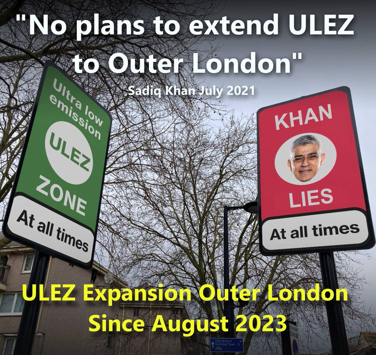 2nd May is your chance to get #KhanOut and vote for @Councillorsuzie who will scrap the #ULEZ expansion in Outer London.