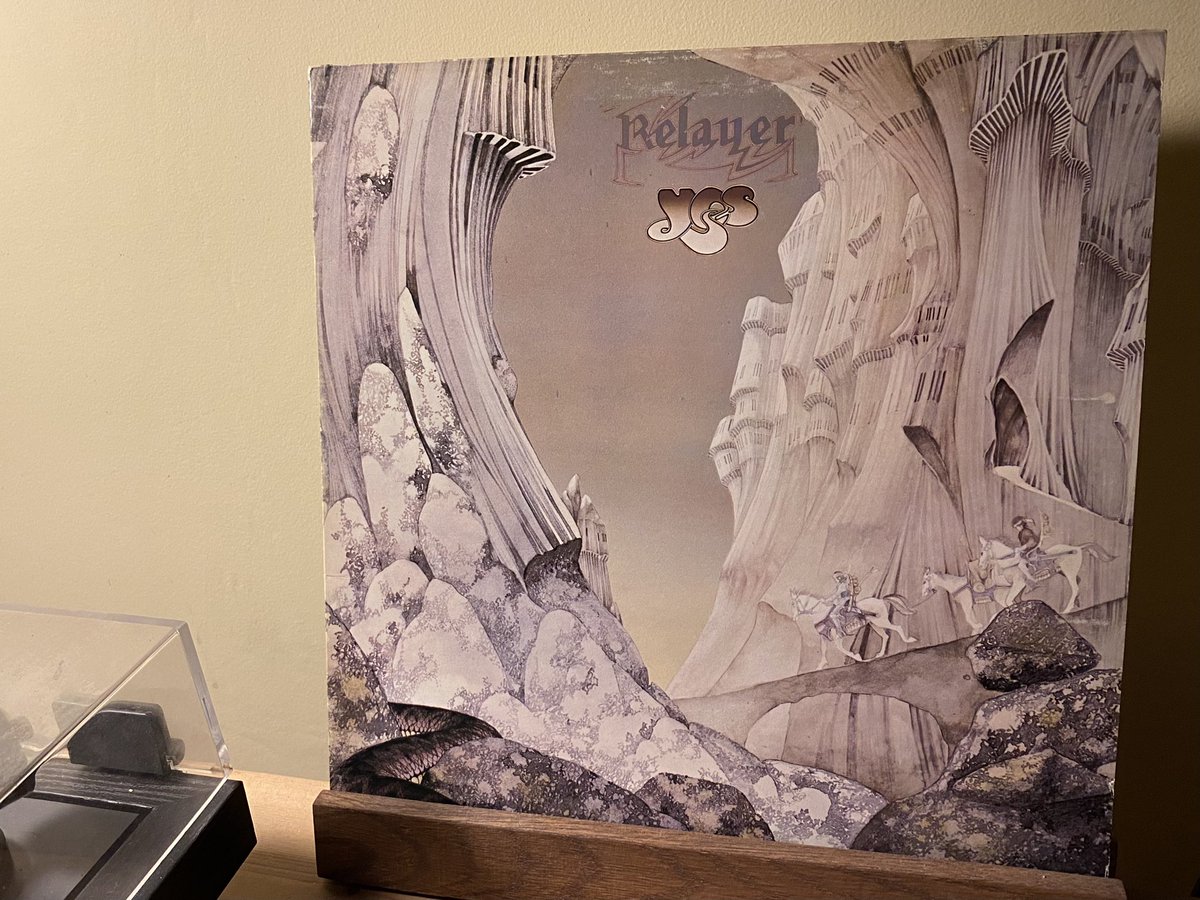 Tonight’s bedtime vinyl…Relayer, the 1974 album by Yes. No, not progressive rock’s finest album but definitely a high point in Roger Dean’s beautiful cover art work…