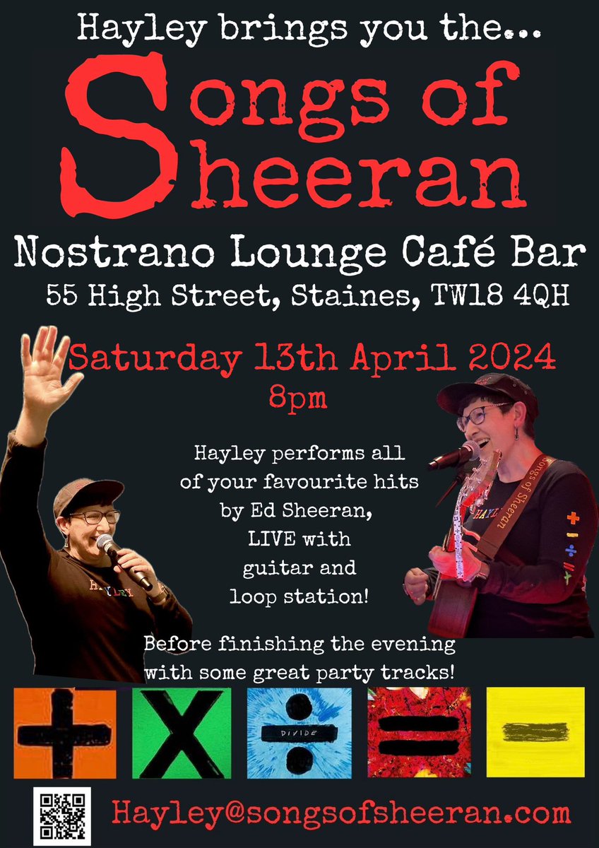 songsofsheeran's tweet photo. Get your tables booked at Nostrano Lounge, Staines and join me for an evening of Ed Sheeran hits!😃🎤🎶🎸
#edsheeran #staines #nostranolounge #livemusic #looper #middlesex #surrey #cafe #food #drink https://t.co/5Fe1BwRyhP