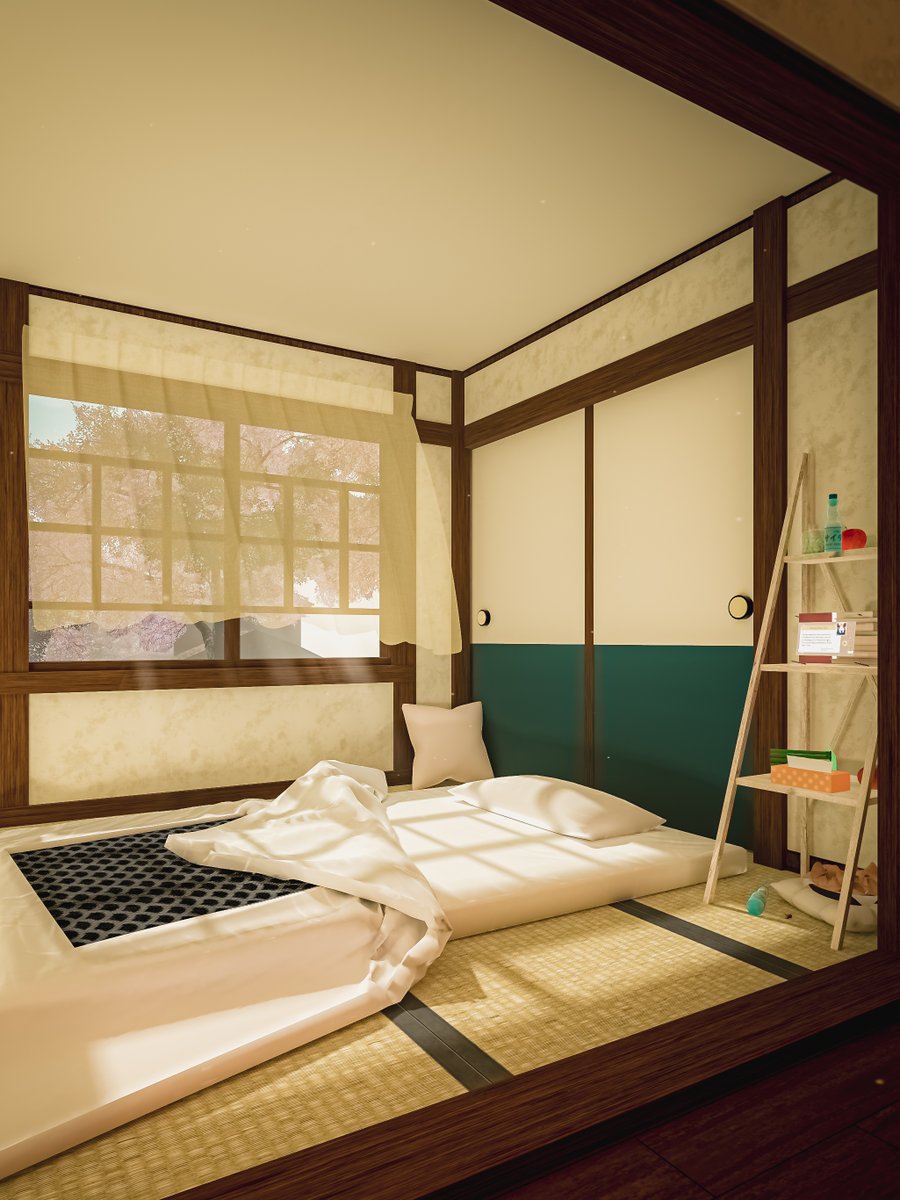 Cozy Tatami Rooms 居心地の良い畳の部屋 World : The Ranpo Room Author : AnitaDazi World URL : vrchat.com/home/world/wrl… #VRChat #VRC #VRChat_world紹介 #VirtualPhotography #Neo写真