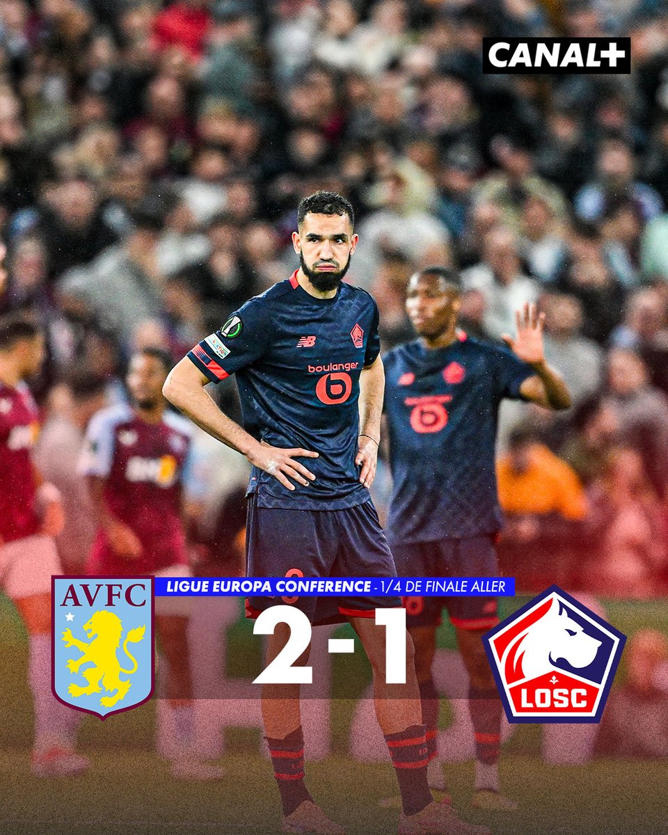 Lille garde espoir face à Aston Villa avant le match retour ! 🚨 Le LOSC ne s'incline que d'un but face aux Villans en quart de finale aller de Ligue Europa Conference 🔴 #AVLLOSC | #UECL