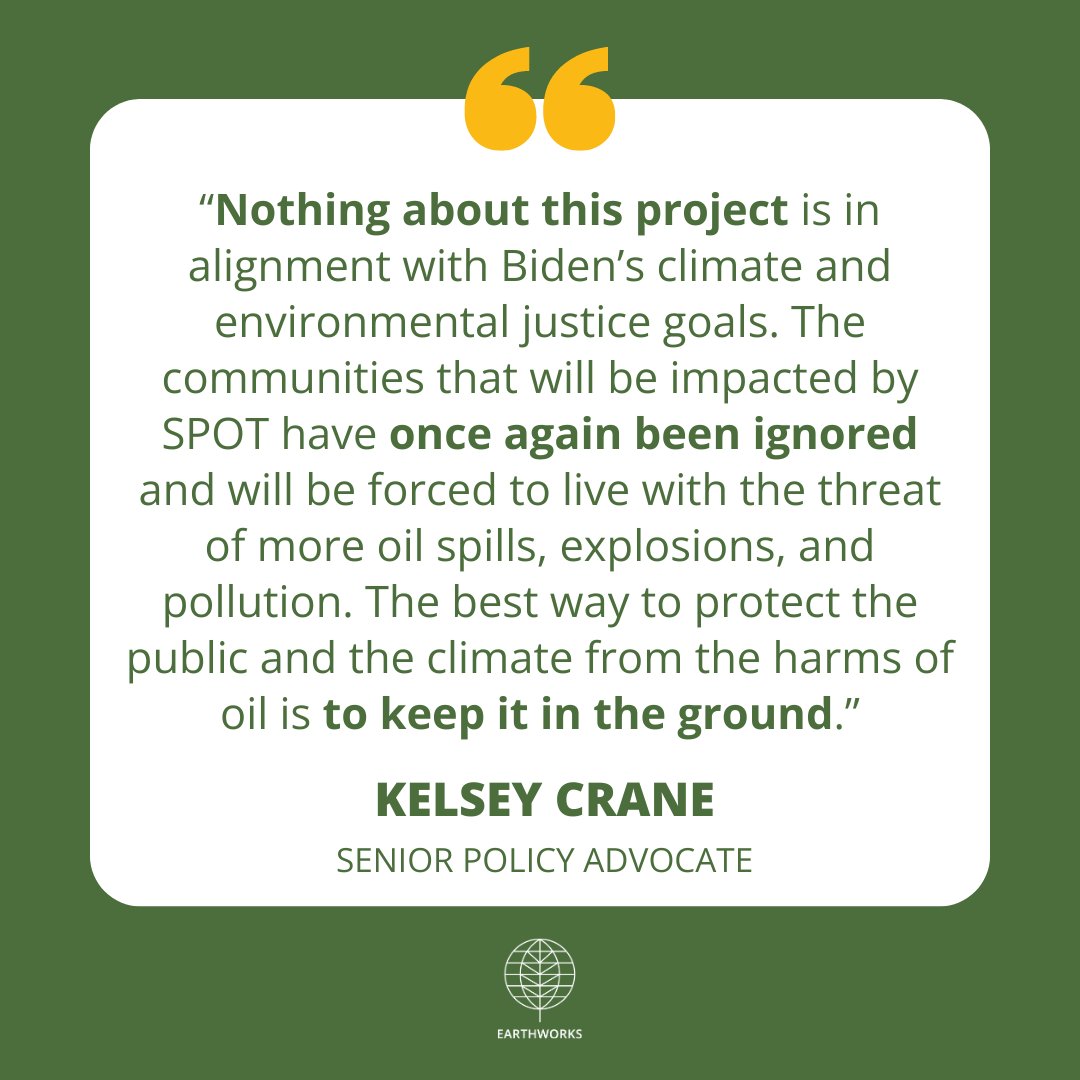 This week, the Biden administration gave formal approval for a mega polluter to build the largest offshore oil export terminal in the county, despite widespread opposition because of its impacts to public health and safety, the climate, and the environment.