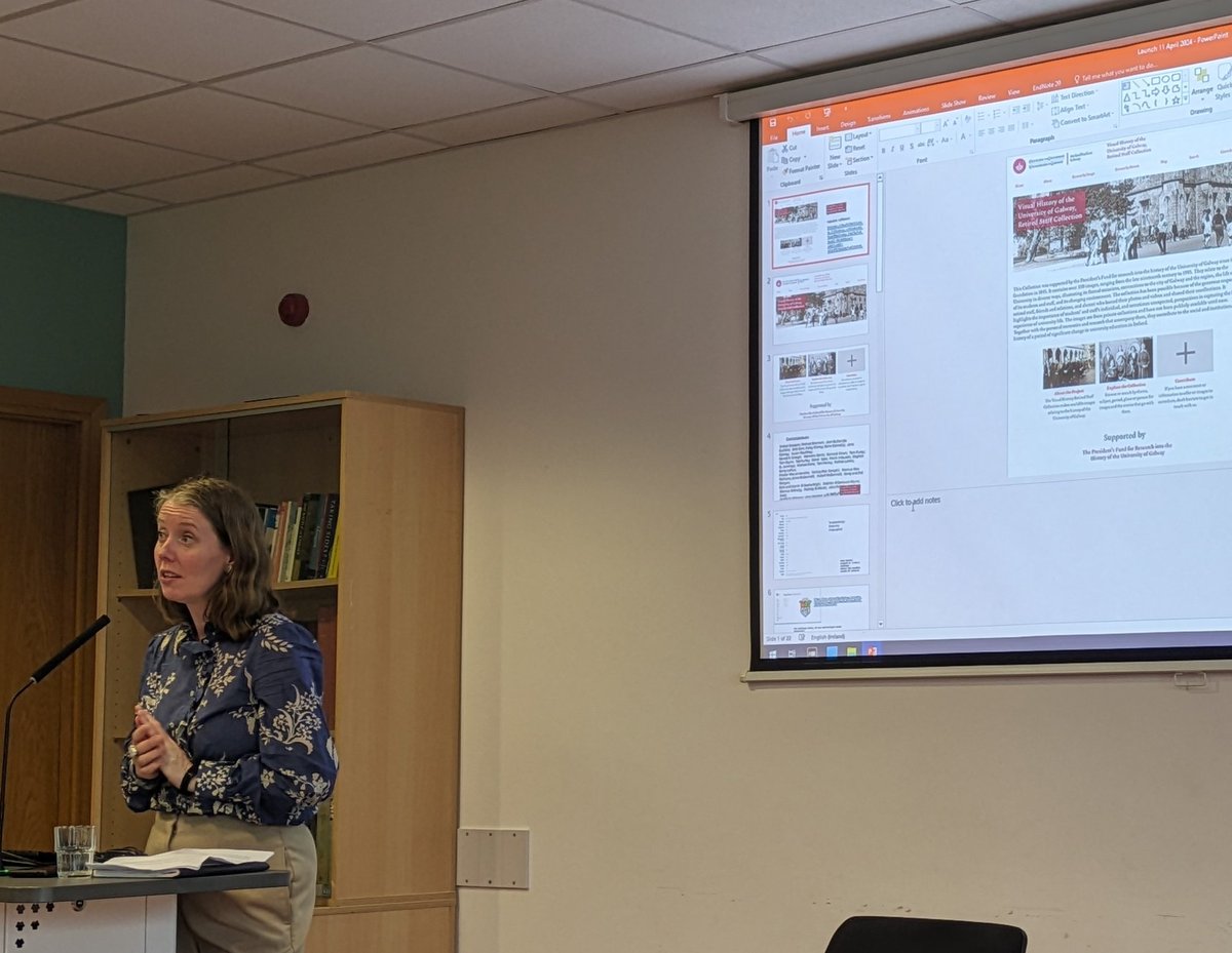 Great turn out of staff past and present at today's launch of the Visual History of the @uniofgalway Retired Staff Collection today. @cillianjoy @ChionnaUi @lisamgriffith @UniOfGalwayLib …bitions.library.universityofgalway.ie/s/visual-histo…