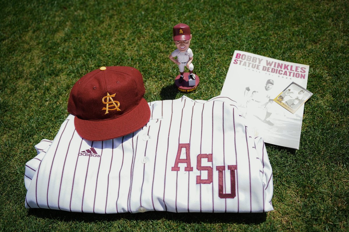 Tomorrow we honor a Sun Devil legend. 🔱 Make sure you arrive to Muni early tomorrow to be one of the first 1000 fans to receive a bobblehead and see the unveiling of Bobby Winkles' statue!