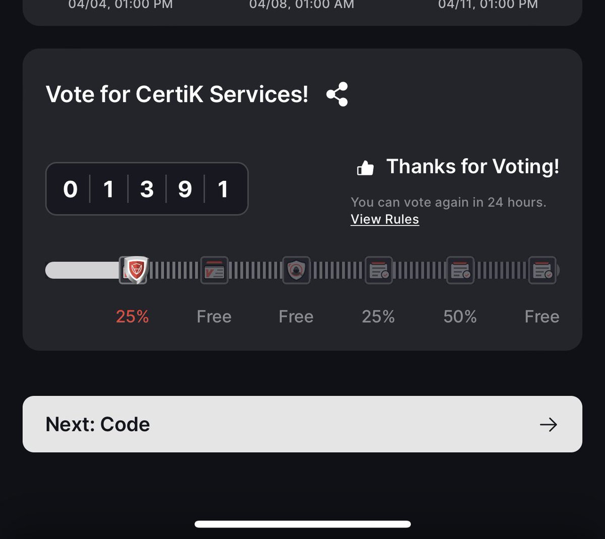 Let’s go 💨 my vote is in @CertiK #SaitaChainBlockchain